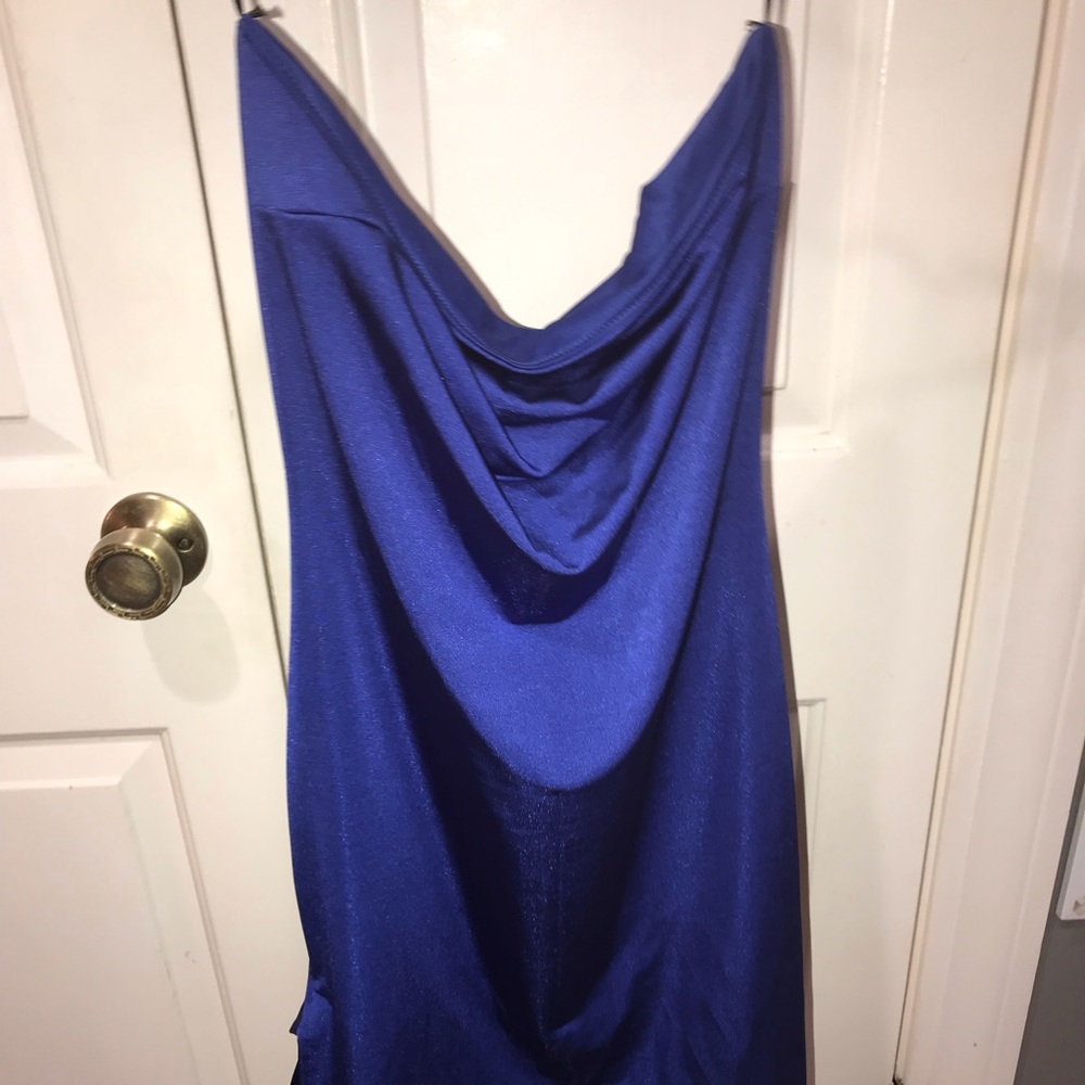 Royal Blue Side Slit Dress